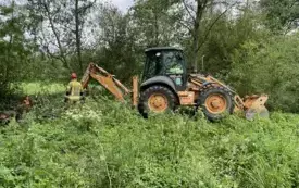 Ochotnicza Straż Pożarna w Bulowicach udrożniła Bul&oacute;wkę 4