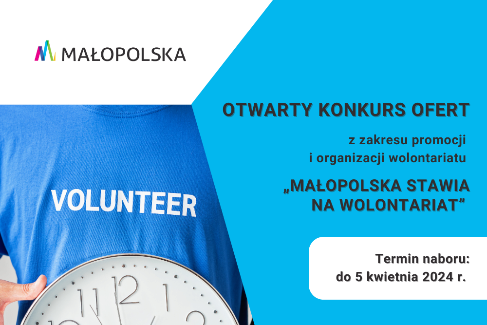 Zdjęcie do Małopolska stawia na wolontariat &ndash; otwarty konkurs ofert