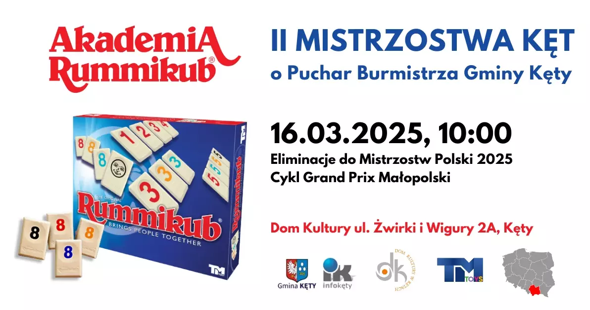 Zdjęcie do Weź udział w II Mistrzostwach Kęt w Rummikub! Zagraj też w Pałacu Larisch&oacute;w w Bulowicach!
