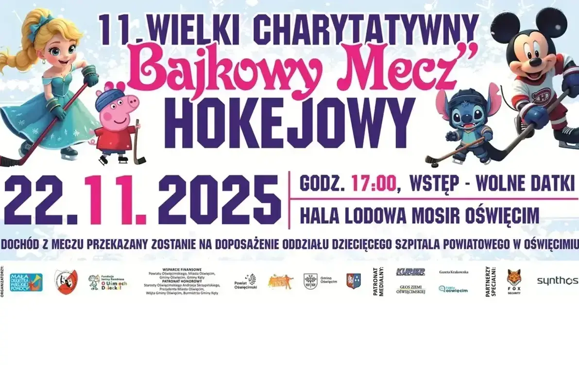 Zdjęcie do XI Wielki Charytatywny Bajkowy Mecz Hokejowy &ndash; gramy o zdrowy oddech dla najmłodszych!