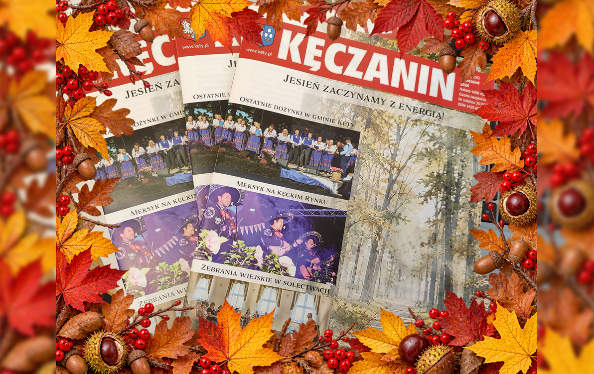 w jesiennej ramce gazeta Kęczanin - numer wrześniowy