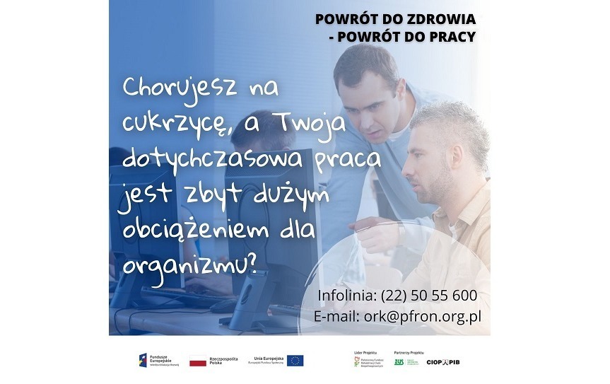 Zdjęcie do Masz cukrzycę? PFRON pomoże Ci się przekwalifikować i znaleźć nową pracę!