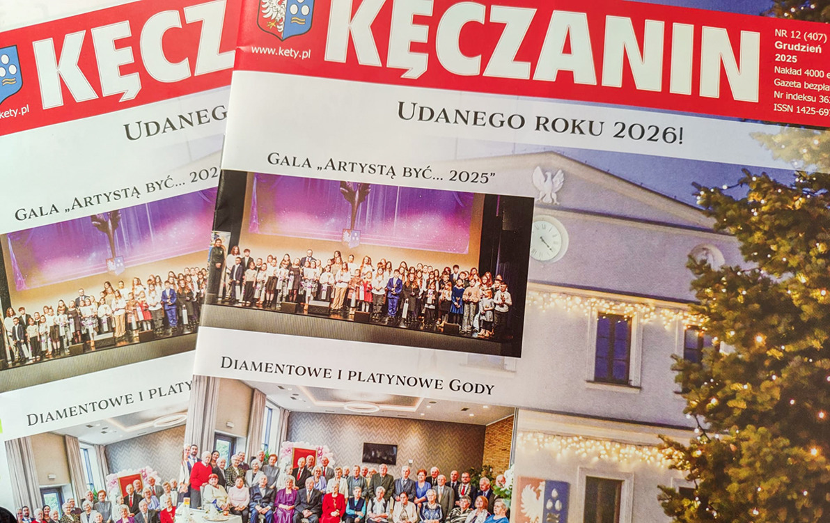 dwa numery Kęczanina grudniowego położone jeden obok drugiego