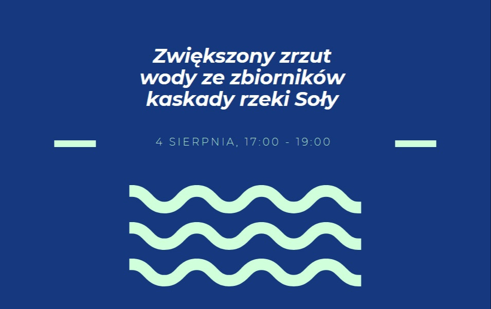 Zdjęcie do Zwiększony zrzut wody ze zbiornik&oacute;w kaskady rzeki Soły