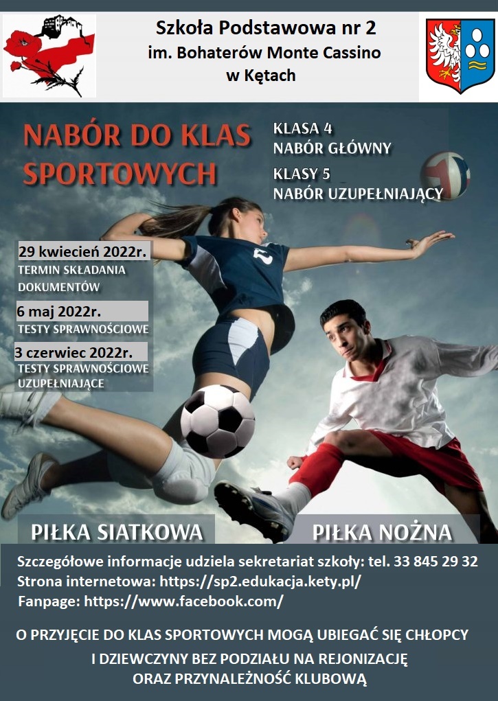 Plakat nabór do klasy sportowej