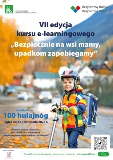 Konkurs e-learningowy „Bezpiecznie na wsi mamy – upadkom zapobiegamy”