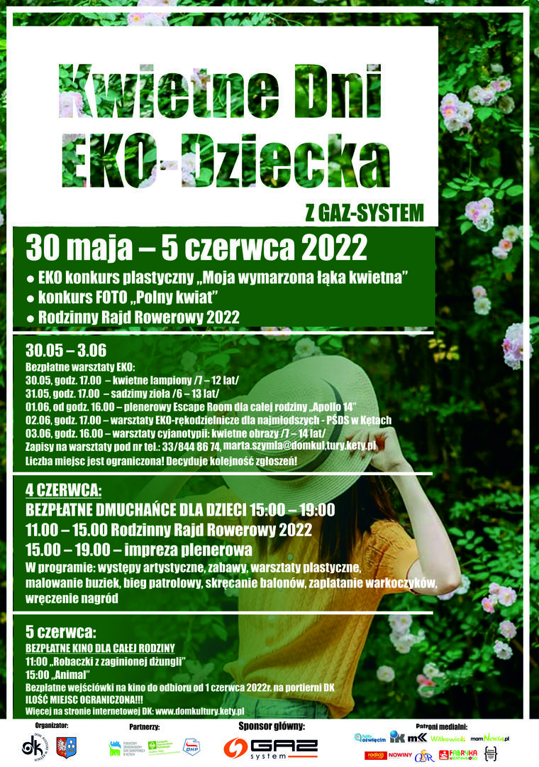 DNI EKO DZIECKA - plakat promujące wydarzenie kulturalne DNI EKO DZIECKA - plakat promujące wydarzenie kulturalne