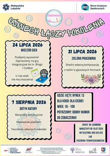 Bezpłatne warsztaty &bdquo;Uśmiech łączy Pokolenia&rdquo;