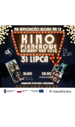 Kino plenerowe na Bulwarach nad Sołą