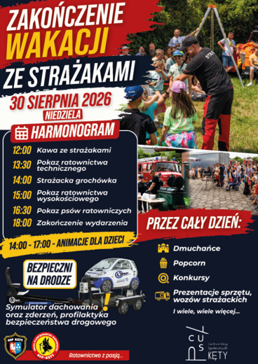 Zakończenie wakacji ze strażakami
