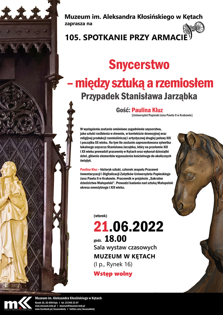 Plakat promujący wydarzenie kulturalne - Spotkanie przy armacie