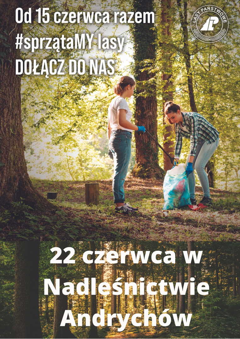 Plakat promujący akcję sprzątaMy lasy Plakat promujący akcję sprzątaMy lasy