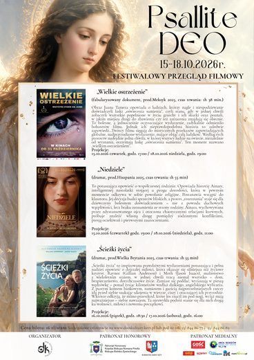 29. Festiwal Tw&oacute;rczości Religijnej PSALLITE DEO: Pokazy kinowe