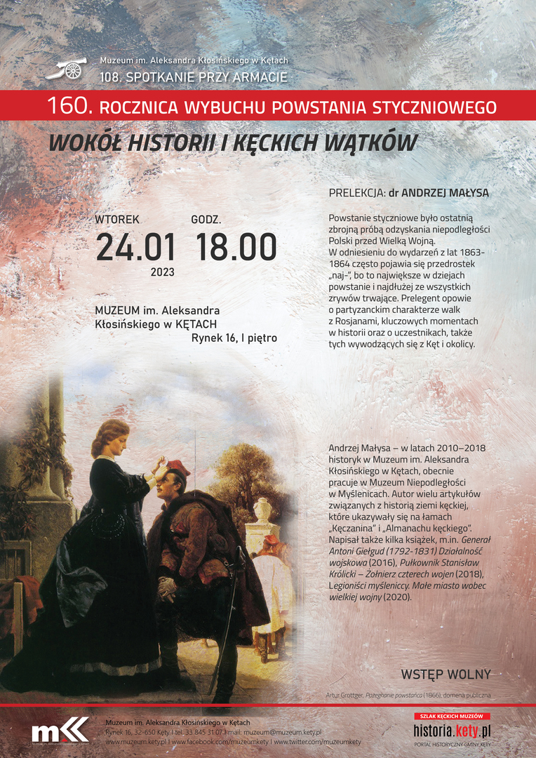 108. Spotkanie przy armacie - plakat informacyjny