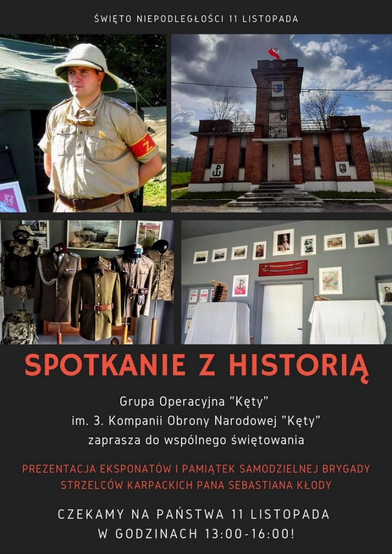 Plakat "Spotkanie z historią"