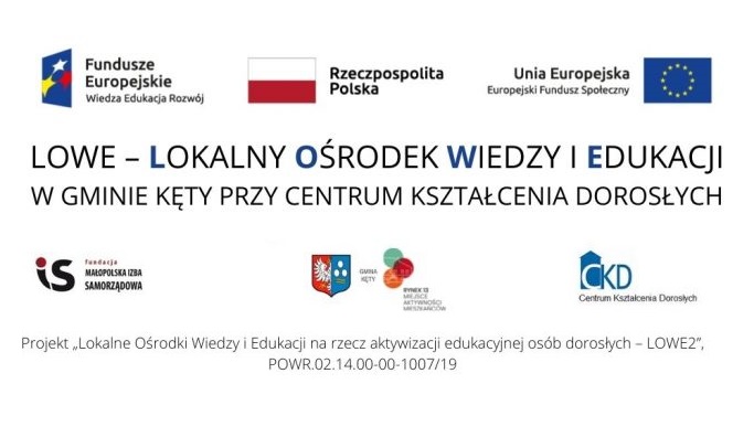 Belka projektowa zawierająca logotyp Funduszy Europejskich, flagę Rzeczpospolitej i Unii Europejskiej oraz logotypy i herby partnerów projektu