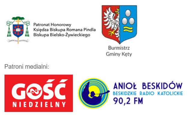 Logotypy patronów Festowalu Twórczości Religijnej Psallite Deo w Kętach