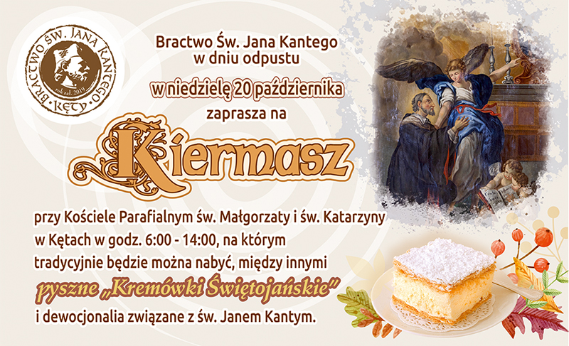 Kiermasz odpustu Świętego Jana Kantego - plakat