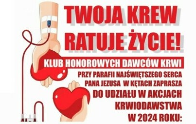 Zdjęcie do Zbi&oacute;rka krwi parafialnego Klubu HDK już w najbliższą niedzielę!