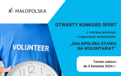 Zdjęcie do Małopolska stawia na wolontariat &ndash; otwarty konkurs ofert