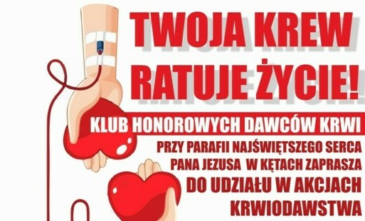 Zdjęcie do Zbi&oacute;rka krwi parafialnego Klubu HDK już w najbliższą niedzielę!