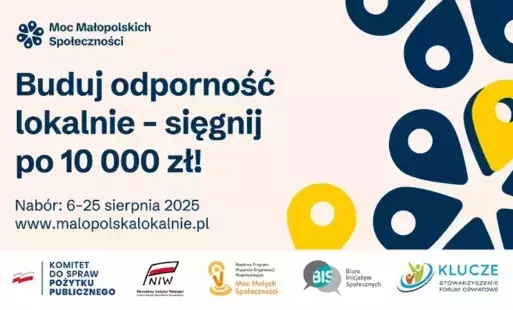 Informacja o zaletach programu Moc Małopolskich Społeczności
