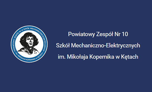 na granatowym tle logo kopernika