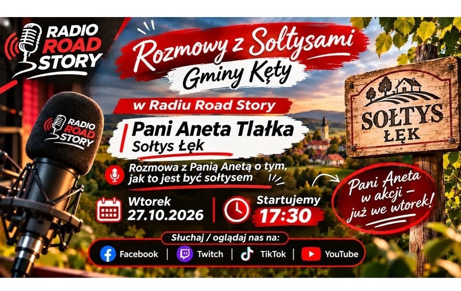 Rozmowa z sołtys Łęk w Radio Road Story
