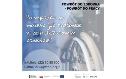 Zdjęcie do Jesteś po wypadku? PFRON pomoże Ci się przekwalifikować i znaleźć nową pracę!