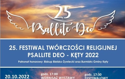 Zdjęcie do  25. Festiwal Tw&oacute;rczości Religijnej PSALLITE DEO w Kętach - konkurs muzyczny, przegląd filmowy, dwie wystawy - ZAPRASZAMY!