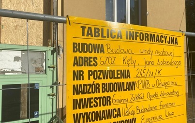 Zdjęcie do Ruszyła budowa nowej windy osobowej w Gminnym Zakładzie Opieki Zdrowotnej w Kętach