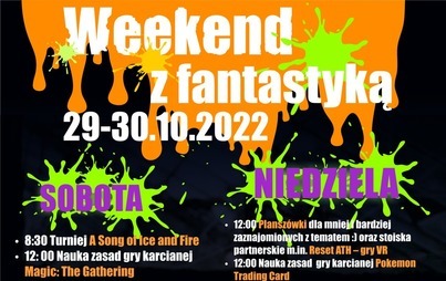 Zdjęcie do Zapraszamy na Weekend z Fantastyką w Domu Kultury w Kętach!