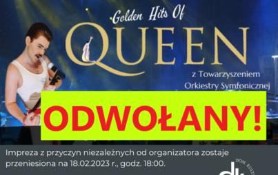 Zdjęcie do UWAGA! Golden Hits of Queen w Domu Kultury w Kętach ODWOŁANY!