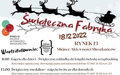 Zdjęcie do Fabryka świąteczna już w niedzielę! Nie przegap naszych atrakcji!