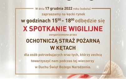 Zdjęcie do Zaproszenie na sobotnie spotkanie wigilijne na kęckim Rynku