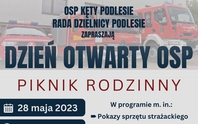 Zdjęcie do Dzień Otwarty OSP Kęty Podlesie i Piknik Rodzinny - zapraszamy!