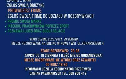 Zdjęcie do Rusza kolejna edycja Ligi ALF połączona z nowym projektem: Amatorska Liga Futbolu i Amatorska Liga Biznesu 