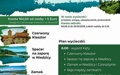 Zdjęcie do Wycieczka Niedzica &ndash; Czorsztyn &nbsp;z Domem Kultury w Kętach&nbsp;