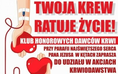 Zdjęcie do Pierwsza tegoroczna zbi&oacute;rka krwi już w najbliższą niedzielę!