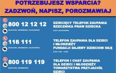 Zdjęcie do Potrzebujesz wsparcia? Zadzwoń, napisz, porozmawiaj