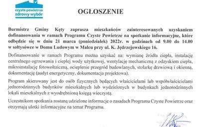 Zdjęcie do Program &bdquo;Czyste Powietrze&rdquo;: Ogłoszenie