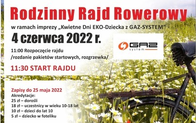 Zdjęcie do RODZINNY RAJD ROWEROWY | RUSZAJĄ ZAPISY