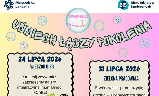 Zdjęcie do Bezpłatne warsztaty &bdquo;Uśmiech łączy Pokolenia&rdquo;: Termin zapis&oacute;w wydłużony!