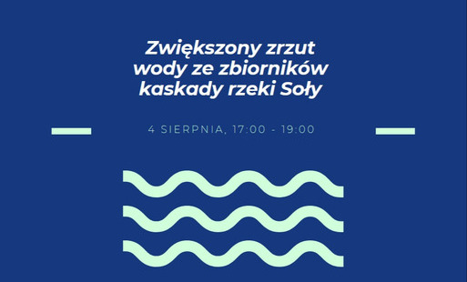 Zdjęcie do Zwiększony zrzut wody ze zbiornik&oacute;w kaskady rzeki Soły